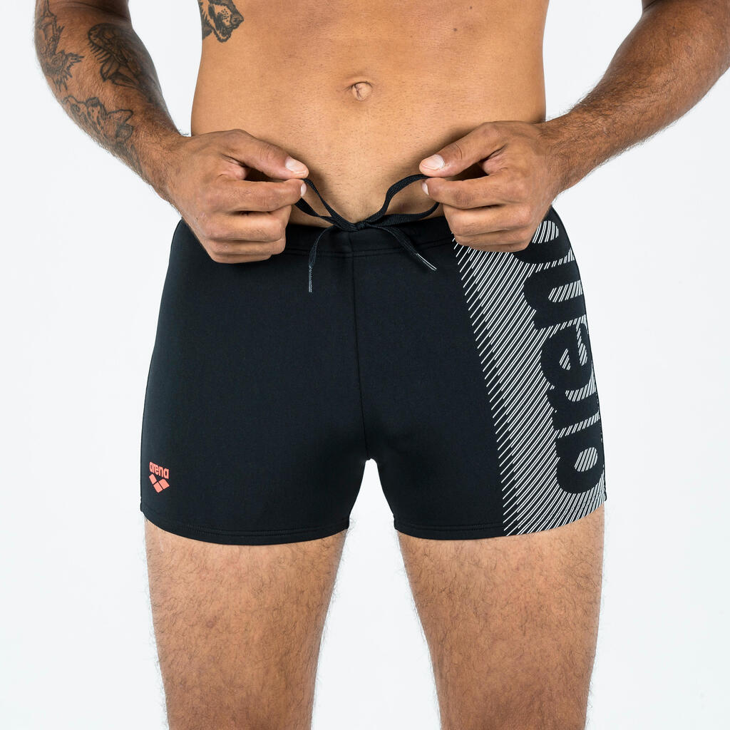 Badehose Boxer Herren Arena - schwarz 