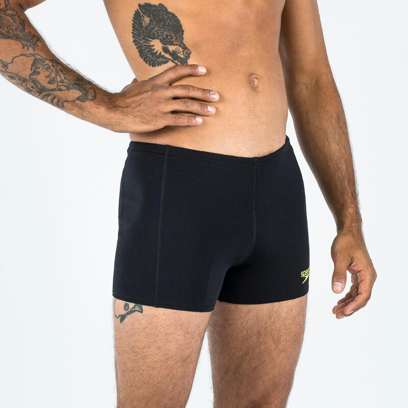 Badehose Boxer Herren Speedo - dunkelblau/gelb 