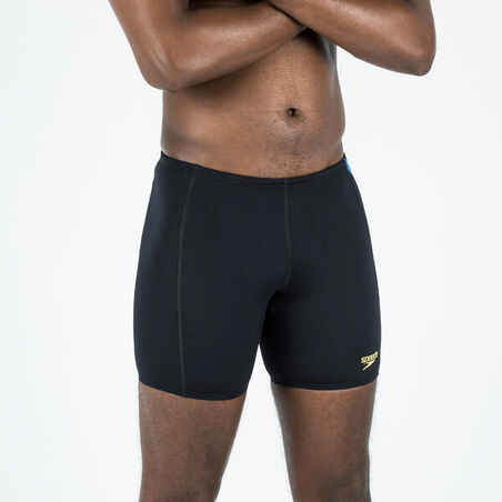 Men's Long boxer swim shorts SPEEDO BOOST black yellow