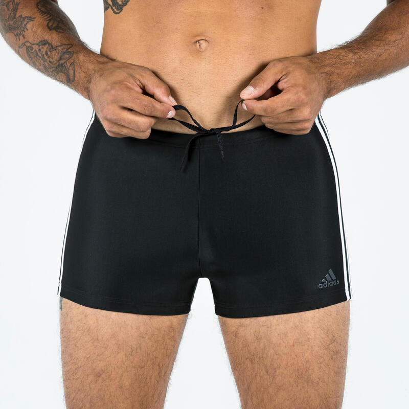 Calções de banho de Natação Boxers ADIDAS 3S Homem Preto Branco