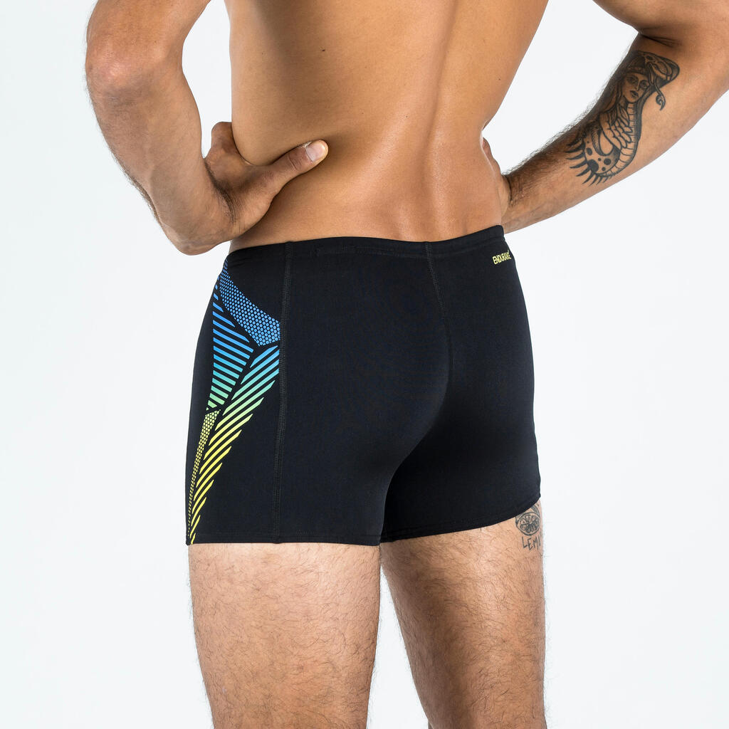 Badehose Boxer Herren Speedo - dunkelblau/gelb 