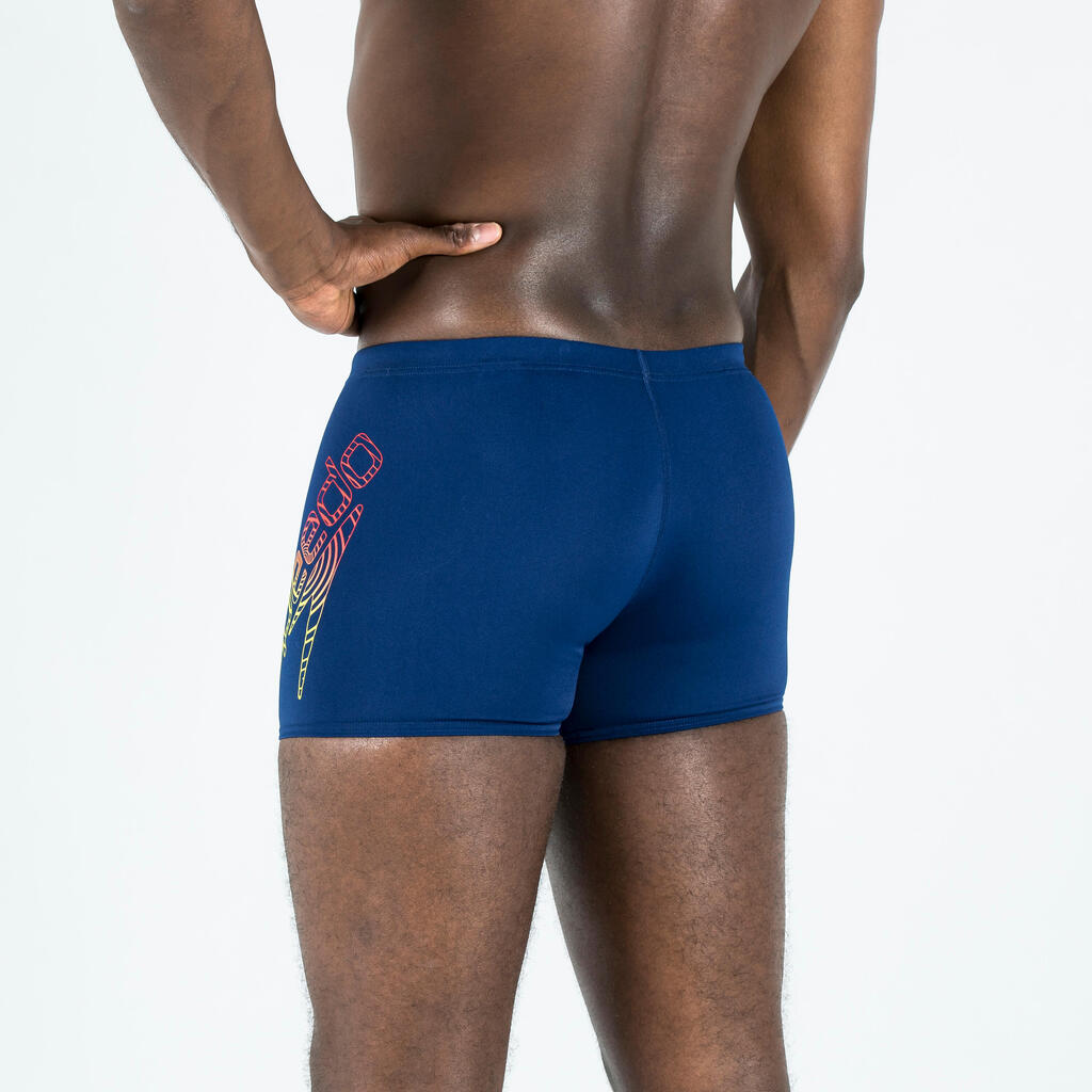 Badehose Boxer Herren - Speedo Multi blau/gelb