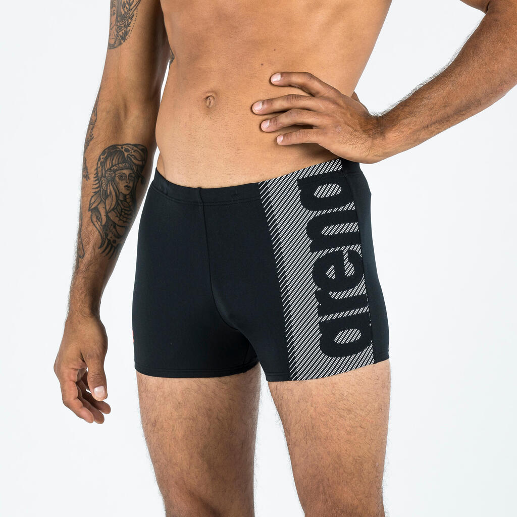 Badehose Boxer Herren Arena - schwarz 