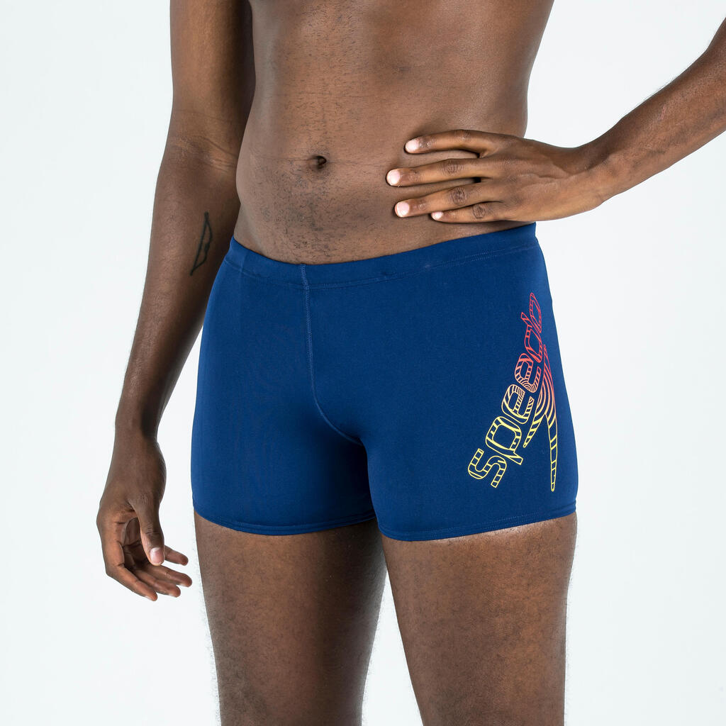 Badehose Boxer Herren - Speedo Multi blau/gelb