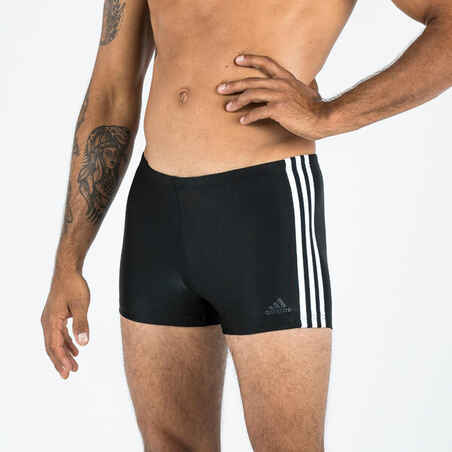 Men's swimming boxer swimsuit ADIDAS 3S black white