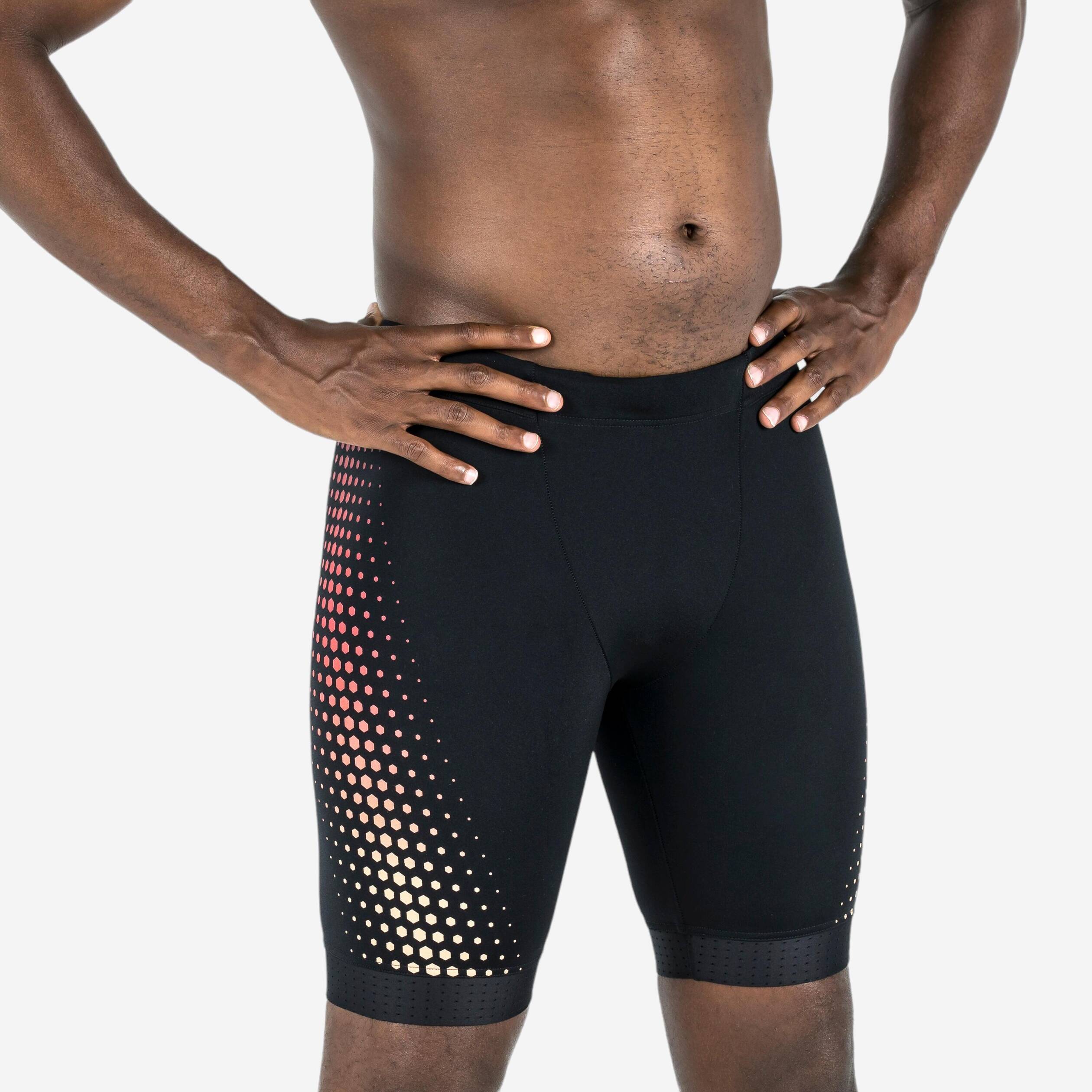 Swimming Jammer Fiti Quick-Dry & Durable Black Red Mesh