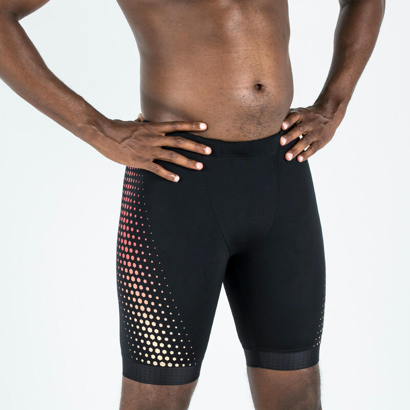 Bañador Hombre natación jammer Azul Mesh Rojo