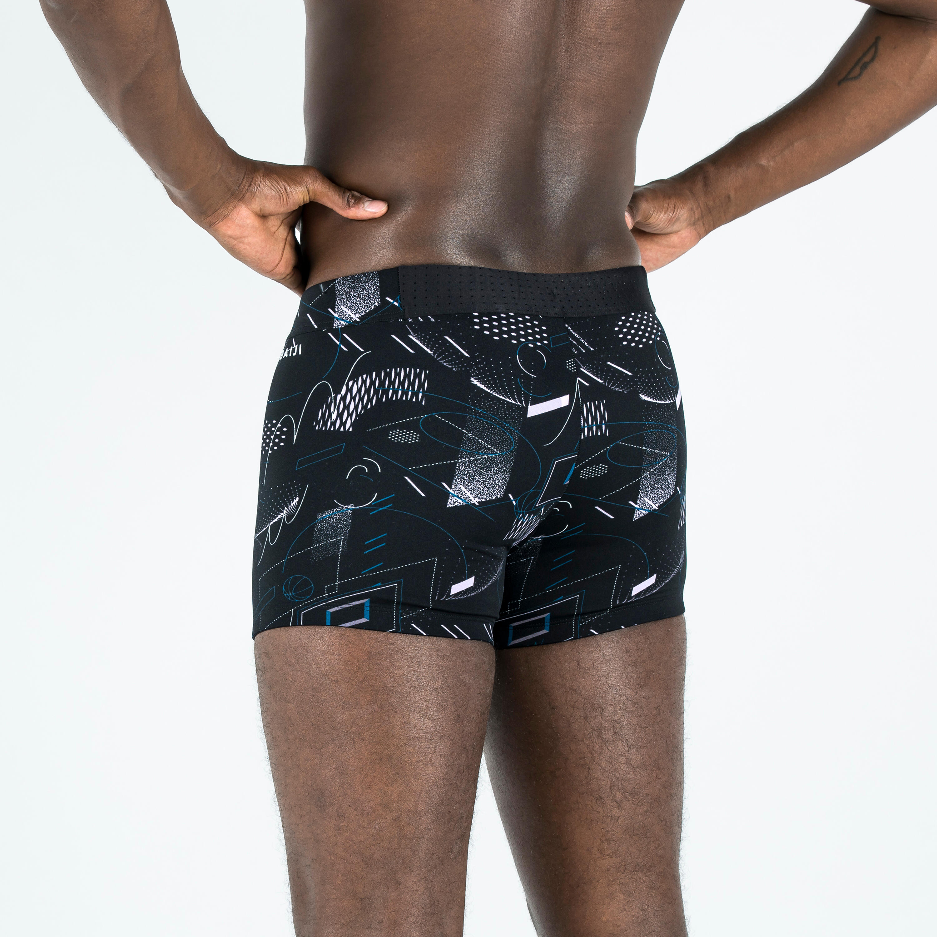 Men’s BOXER 500 FITI BASK BLACK PURPLE 4/10