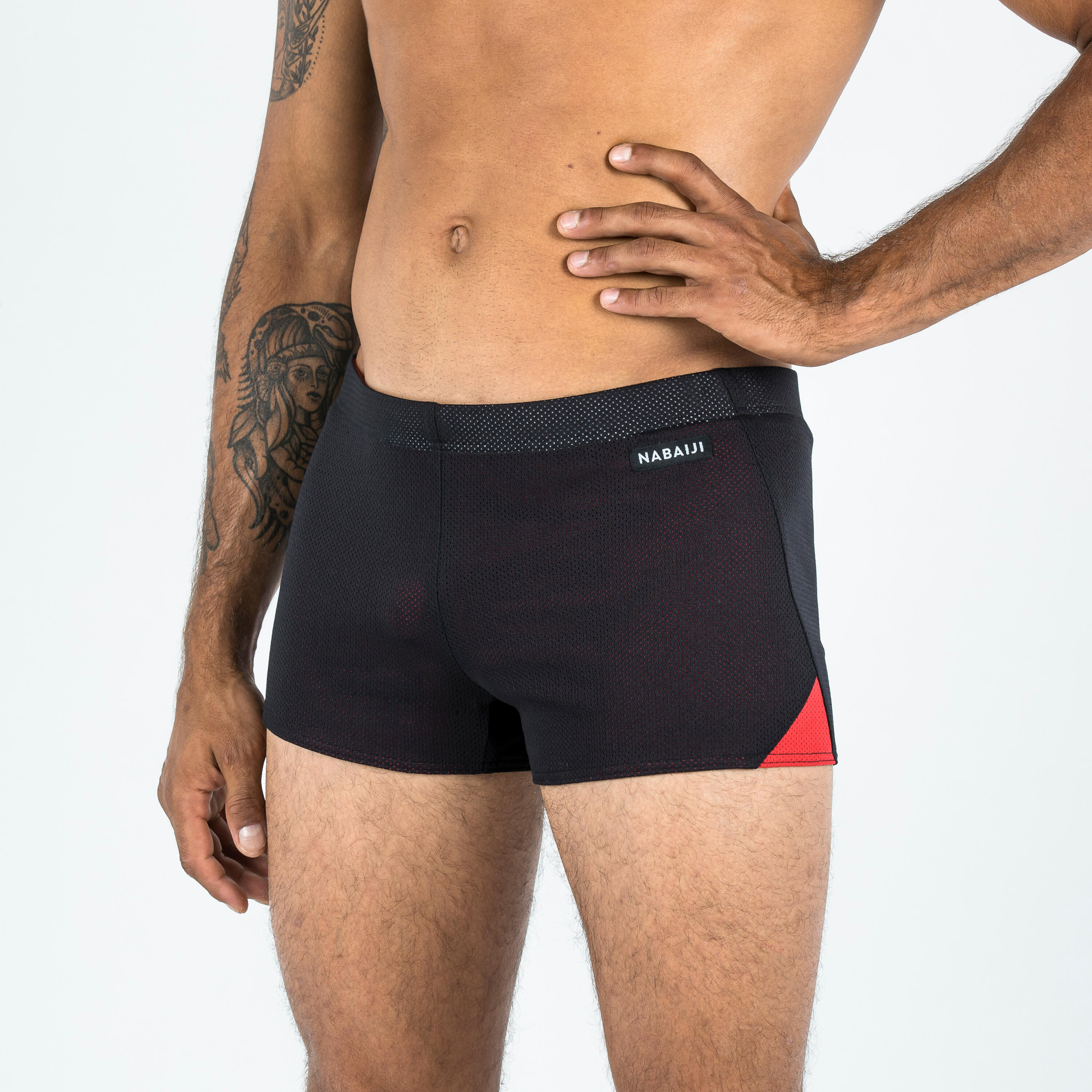 MEN'S SWIMSUIT BOXER BRAKE 900 BLACK RED