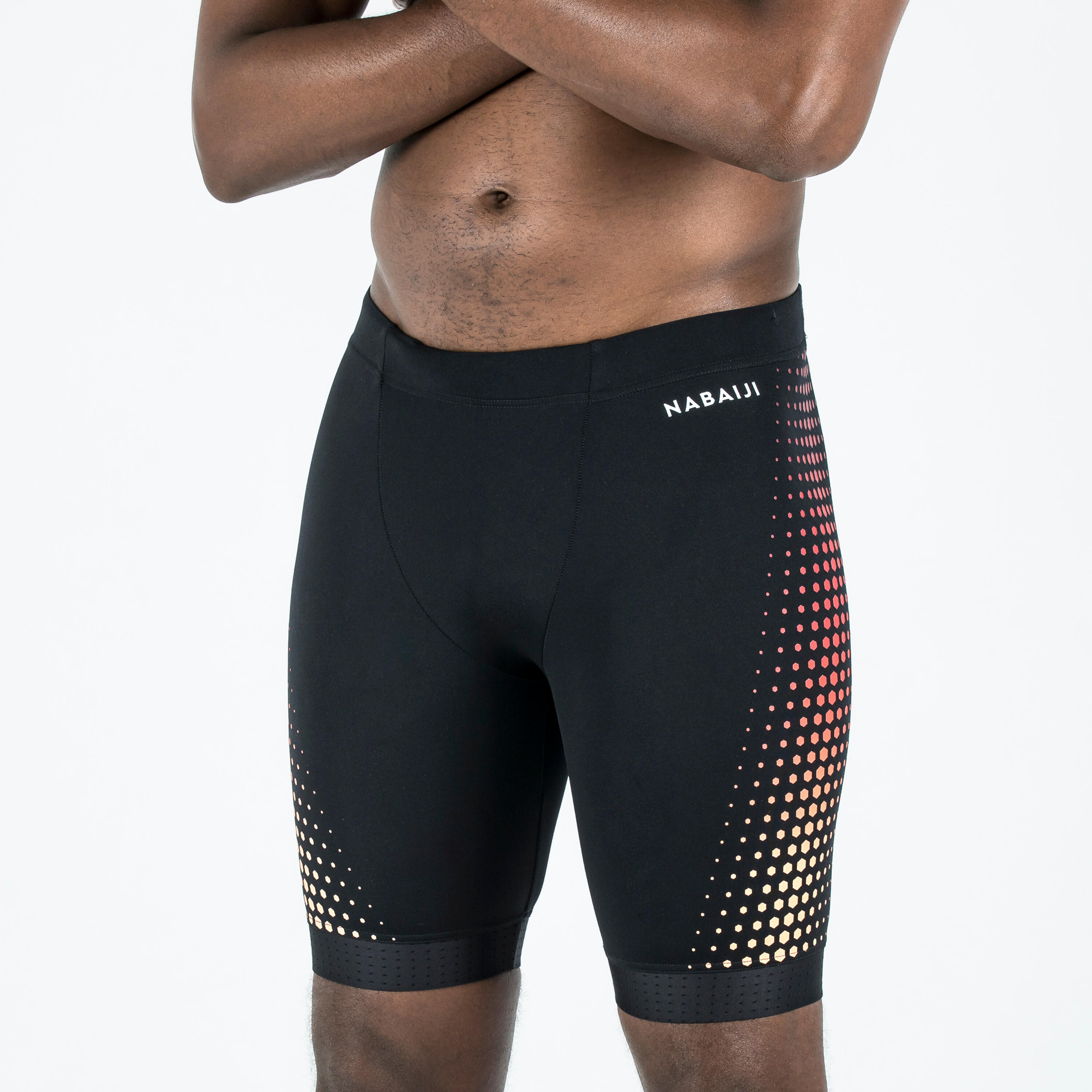 Swimming Jammer Fiti Quick-Dry & Durable Black Red Mesh