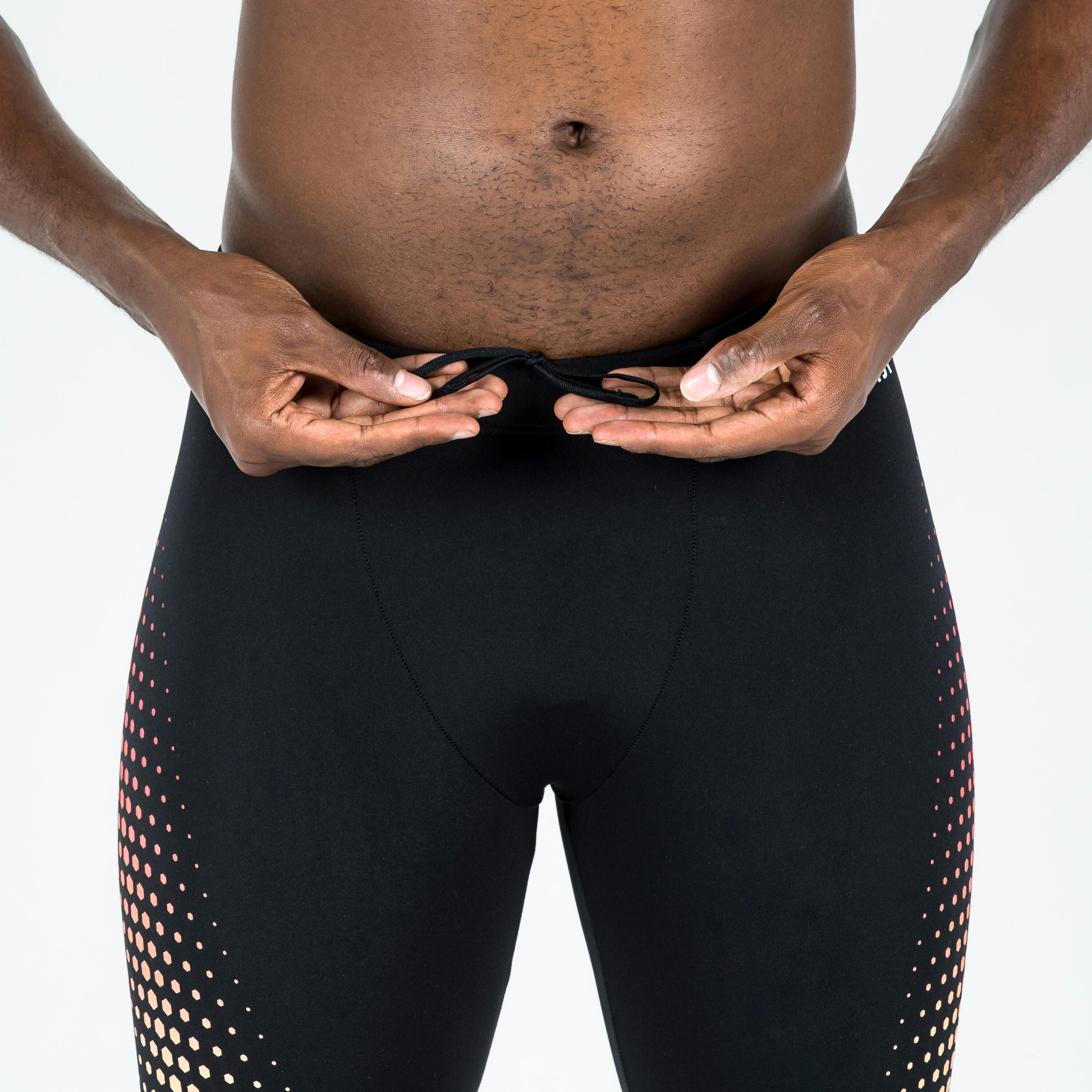 Swimming Jammer Fiti Quick-Dry & Durable Black Red Mesh