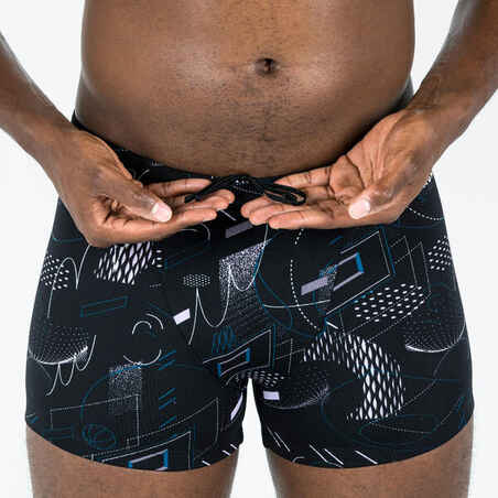 Men's BOXER 500 FITI BASK BLACK PURPLE