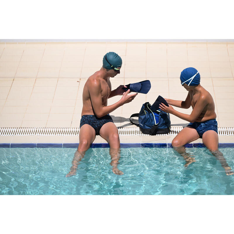 Calções de banho Natação Boxers Fitib Rapaz - shad preto azul