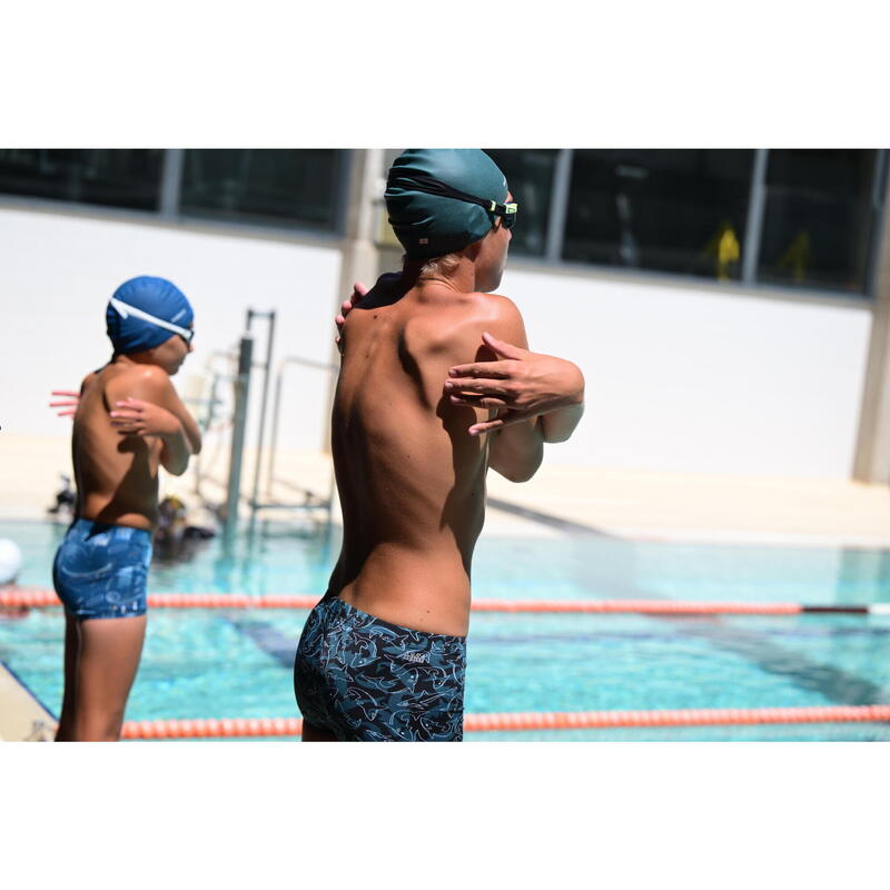 Boys' Swimming Boxers - Fitib - Blue Black Shark