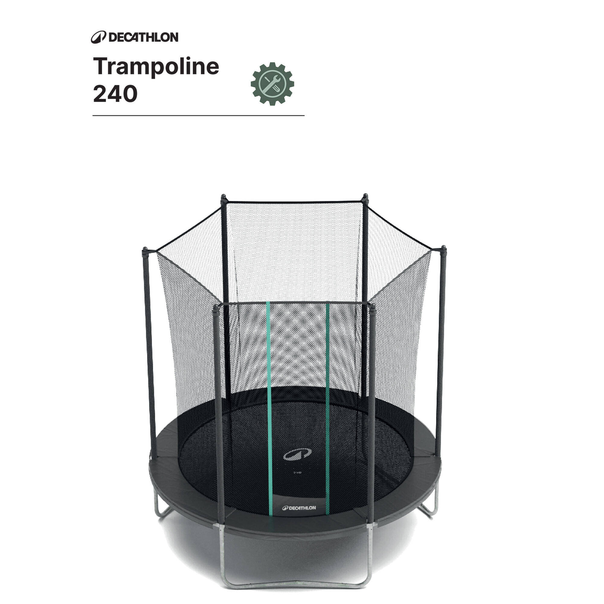 Non-Zipped Safety Net V1 Spare Part for Round 240 Trampoline -  5