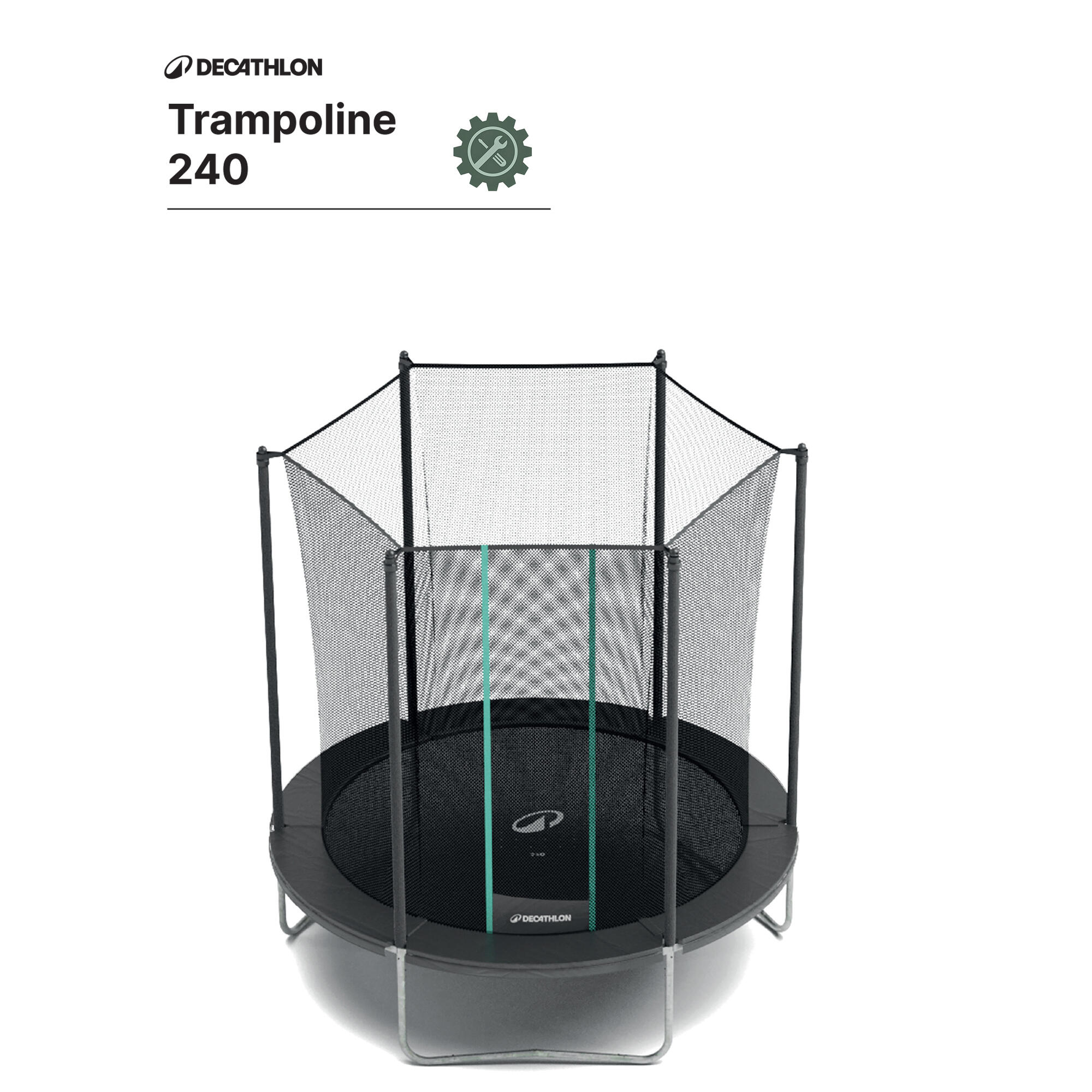 Tapis De Remplacement Rond For Trampoline, Avec 36 Anneaux En De Diamètre , Tapis De Rebond For Accessoires De Trampolines De 6 Pieds 87916073