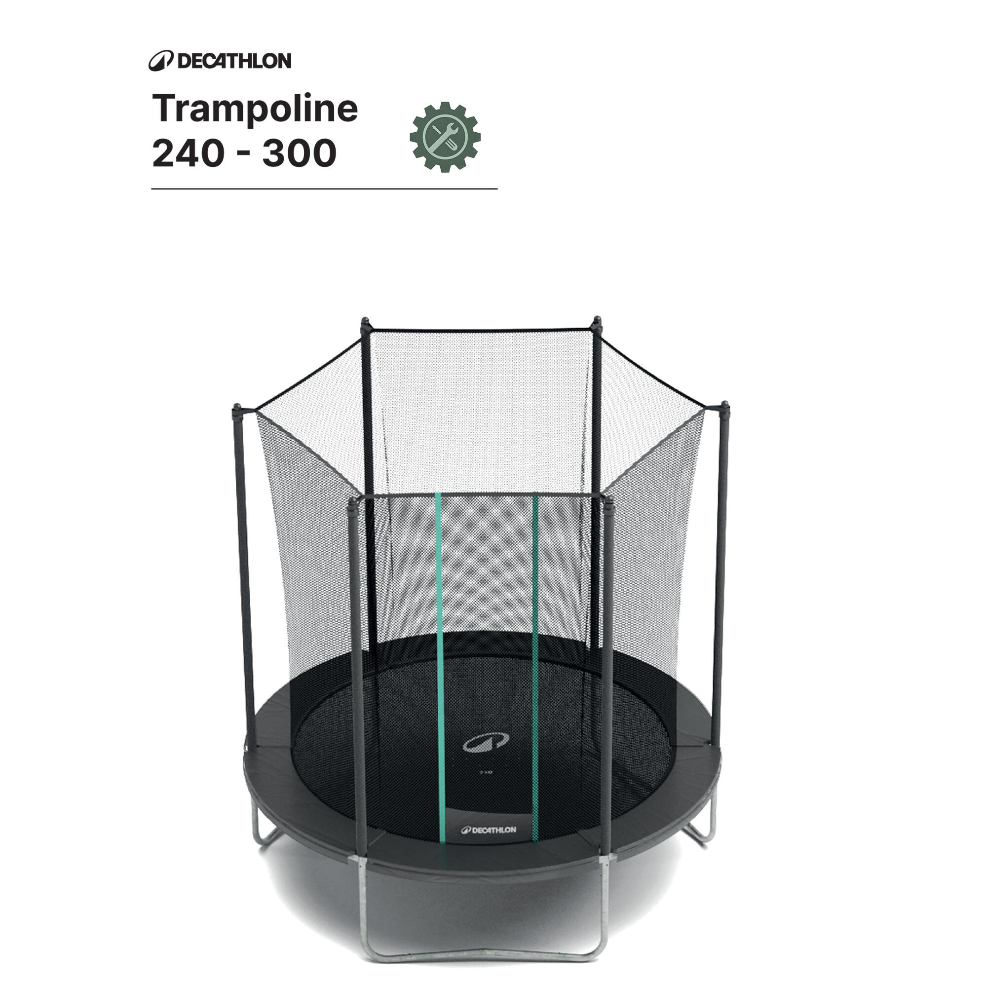 Verbindungsrohr Fuß unten - Ersatzteil für Trampolin rund 240/300 3/6