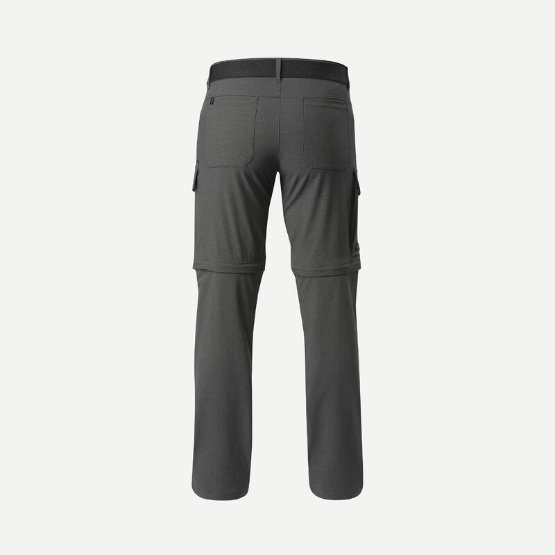 Pantalon modulable 2 en 1 de trek voyage - TRAVEL 900 MODUL gris Homme