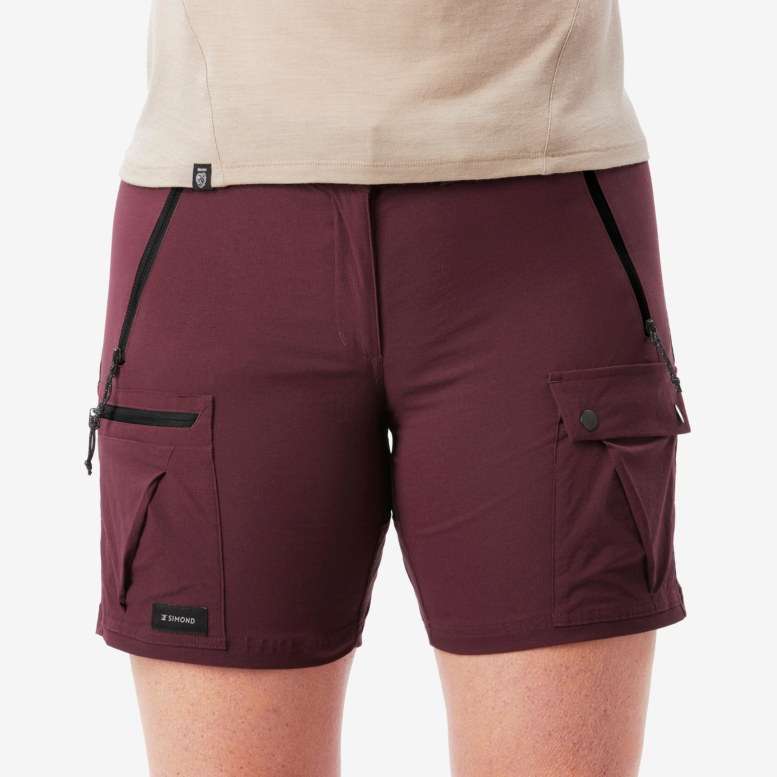 Simond Women's Trekking Shorts MT500 - Plum