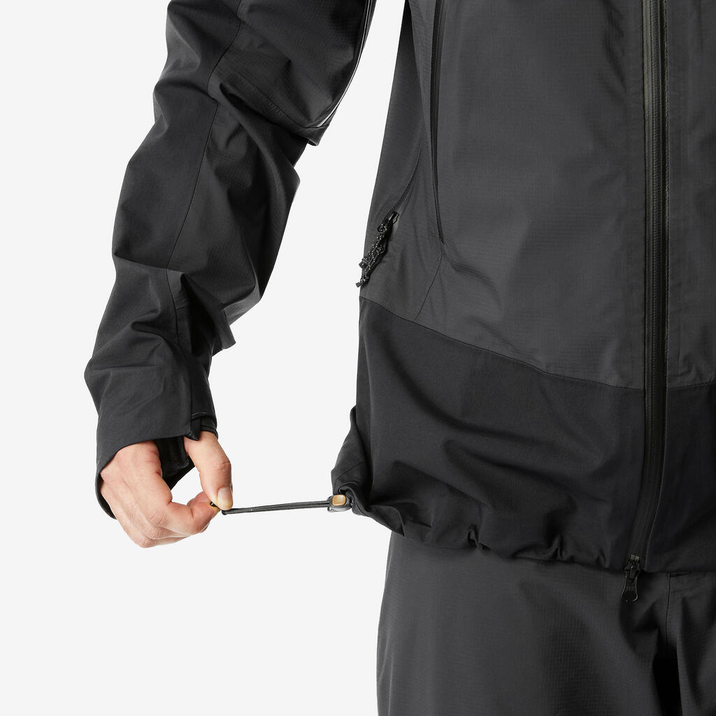 Regenjacke Herren wasserdicht 20.000 mm Wassersäule Trekking - MT900 schwarz 