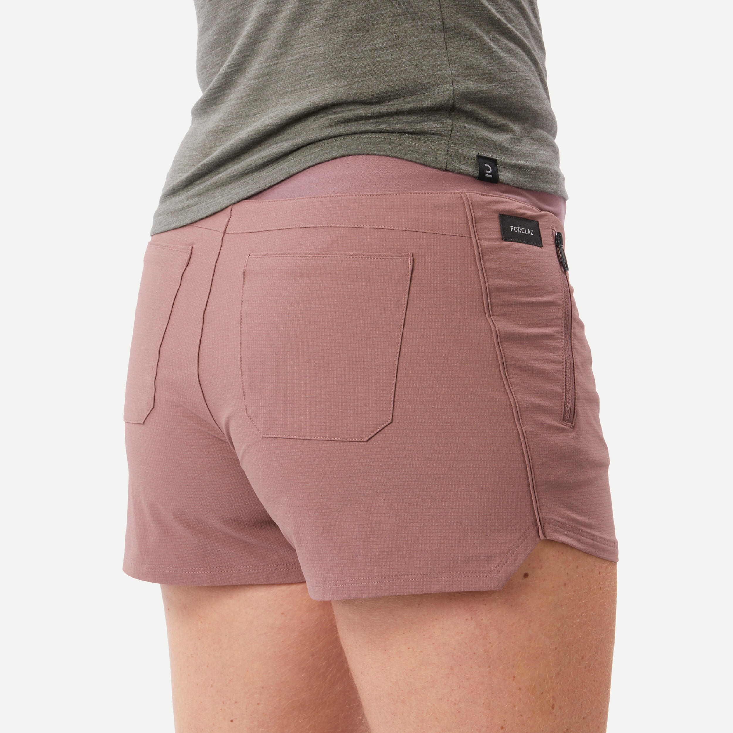 Women's Trekking Short Shorts-TRAVEL 900-Pink 2/7