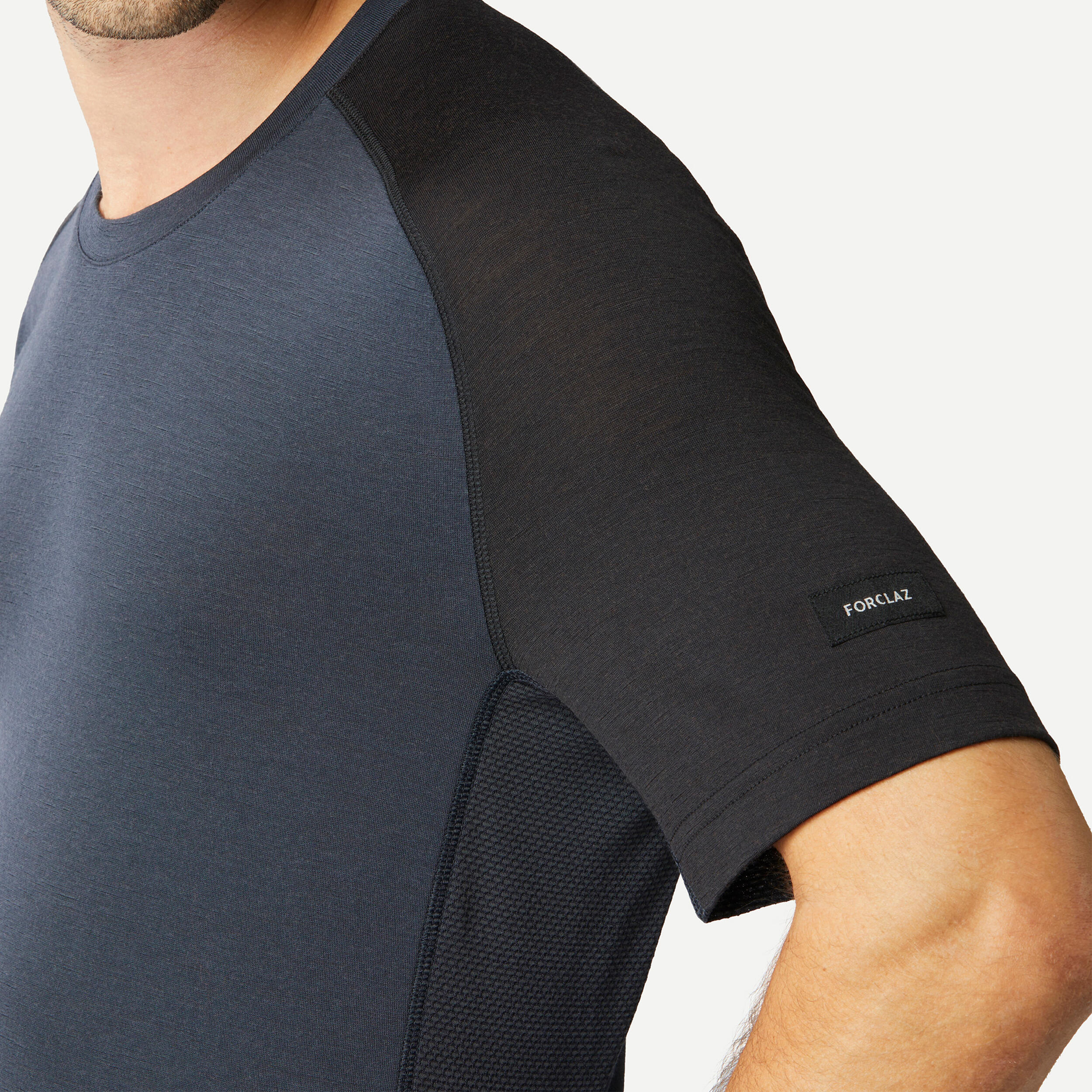 Men's Short-sleeved Merino Wool Trekking T-shirt MT500 5/6