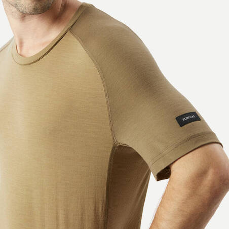 Men's Short-sleeved Merino Wool Trekking T-shirt MT500