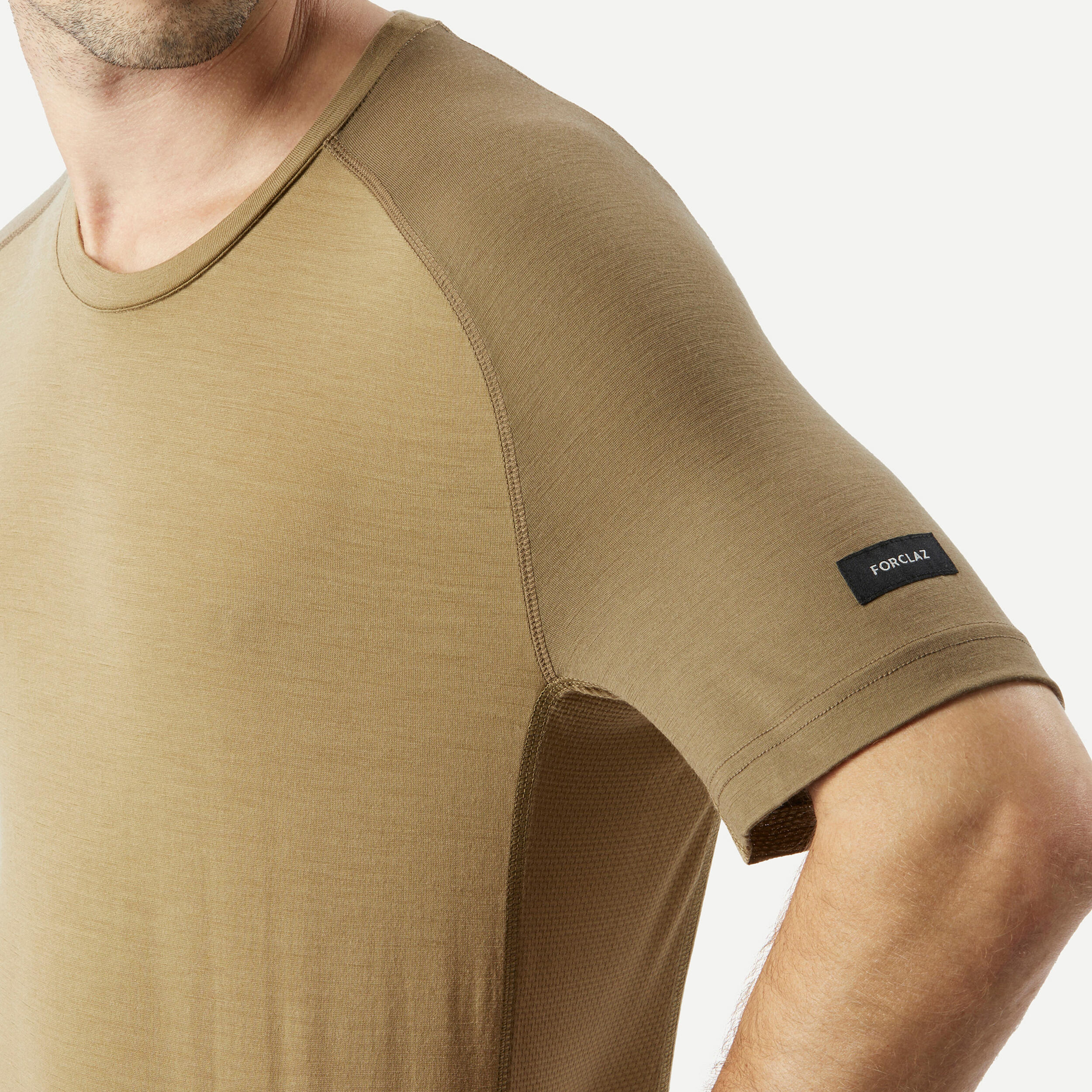 Men's Short-sleeved Merino Wool Trekking T-shirt MT500 4/7