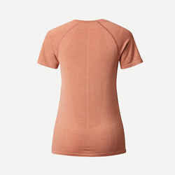 Γυναικείο κοντομάνικο t-shirt χωρίς ραφές από μαλλί merino - MT900