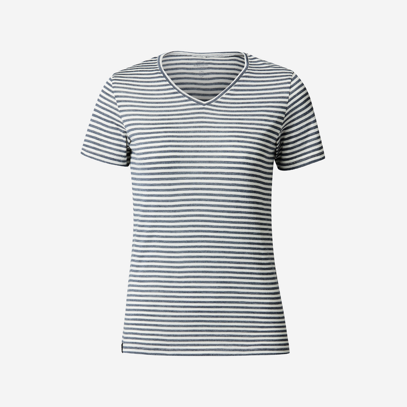 METARINO T-shirt 100 % Laine Mérinos Pour Femme, Col En V