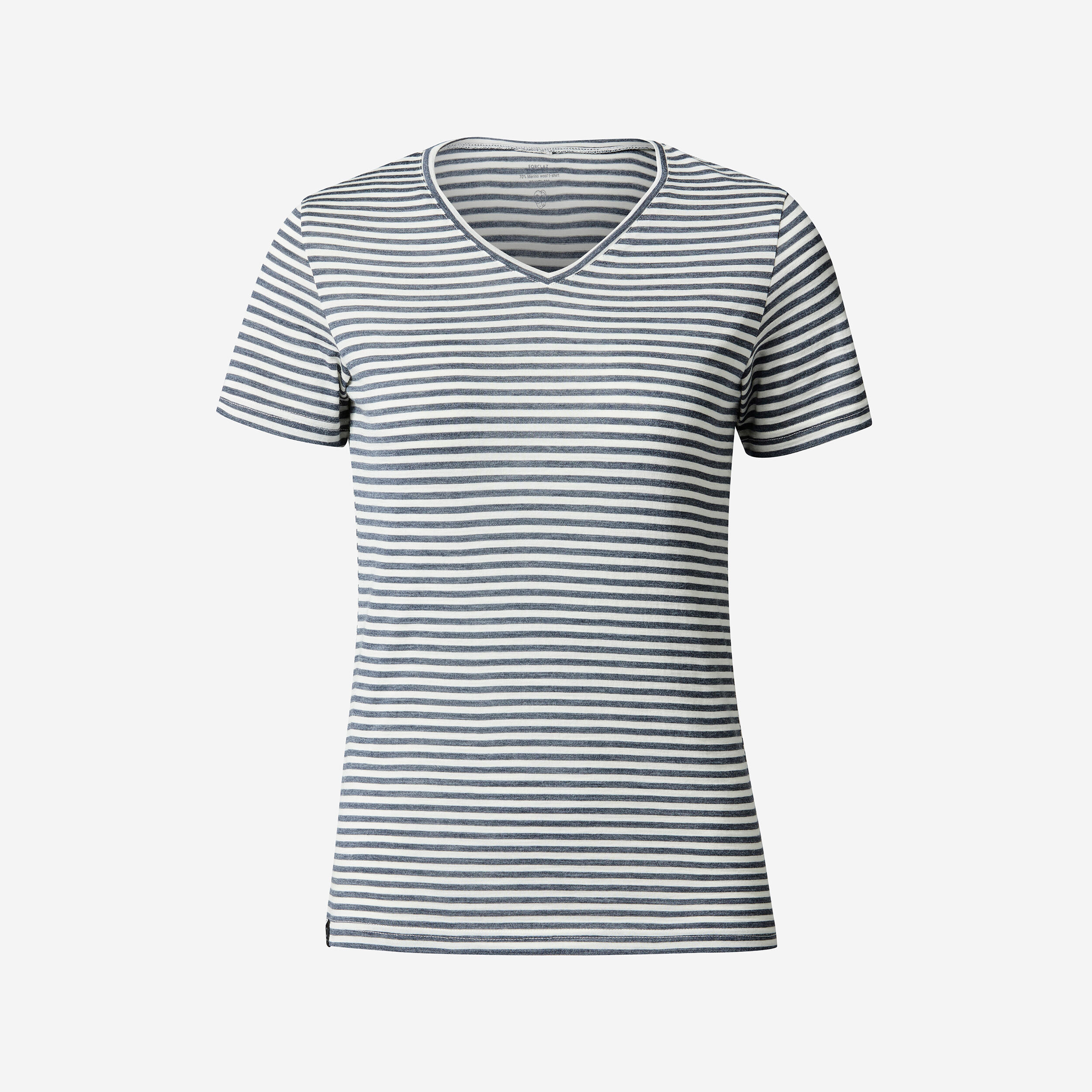 T-shirt de longue randonnée en laine mérinos femme, Travel 500 - SIMOND