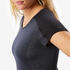 Women Merino Wool Half Sleeve Super Soft T-Shirt Black Grey - TS500