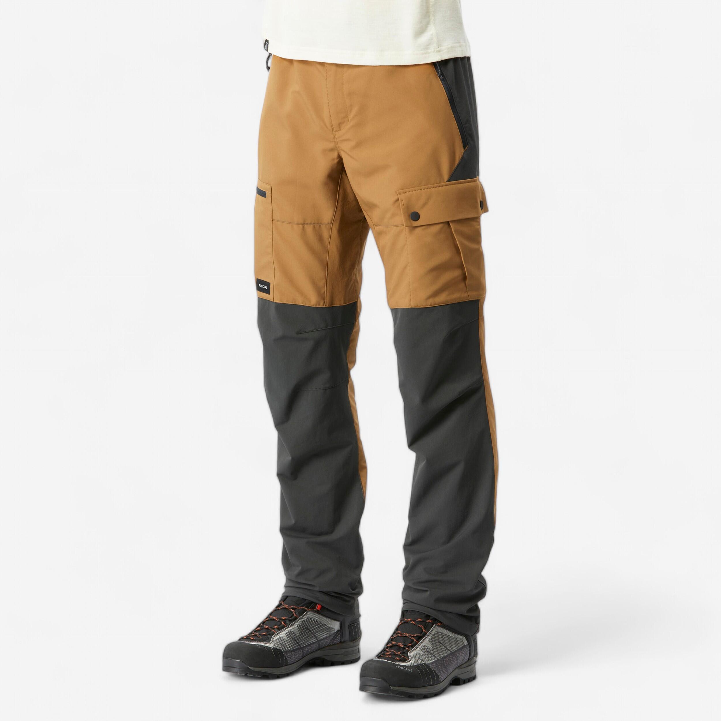 Men's Mountain Trekking Trousers MT500 - Brown/Grey
