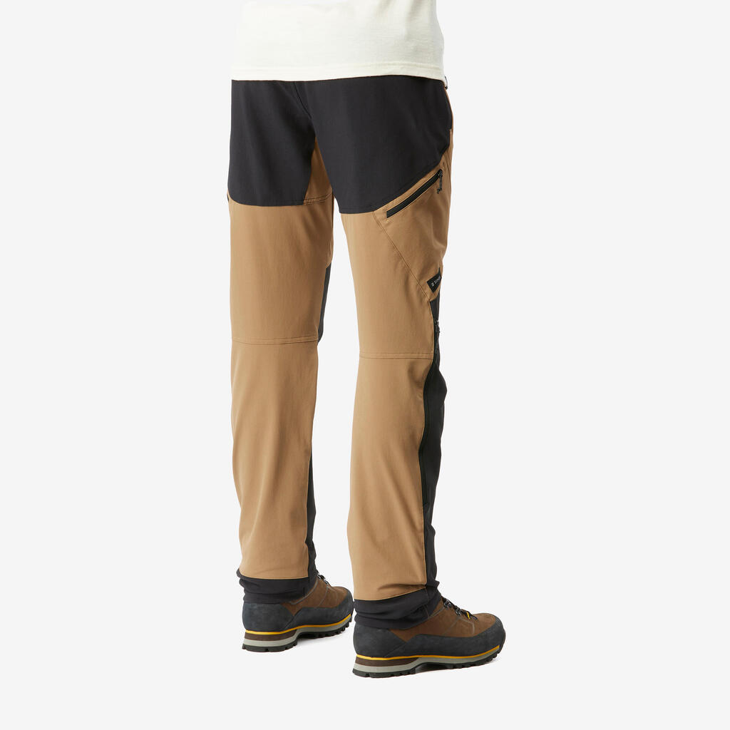 Pantalone za treking MT900 vodoodbojne i vetrootporne muške - bež