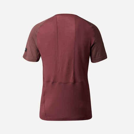 Men's Short-sleeved Merino Wool Trekking T-shirt MT500