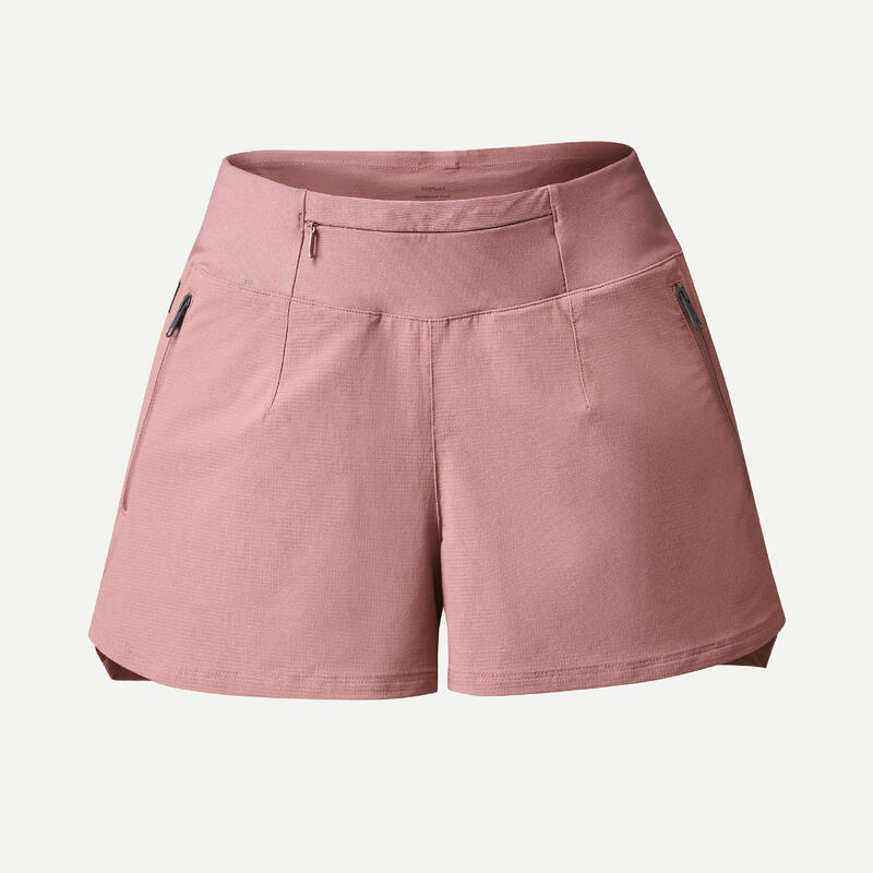 Calções Curtos de Trekking - TRAVEL 900 - Mulher - Rosa