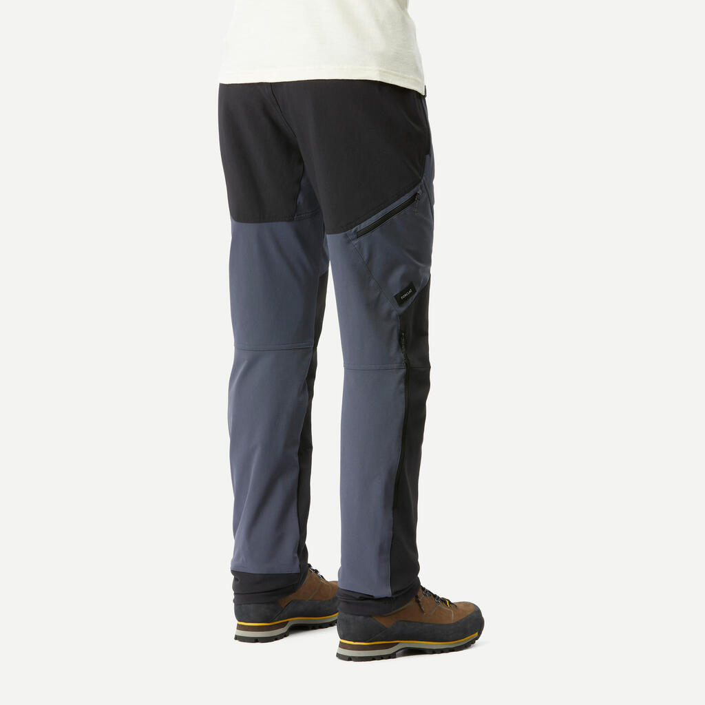 PANTALÓN PERLANTE SENDERISMO HOMBRE MT900 GRIS