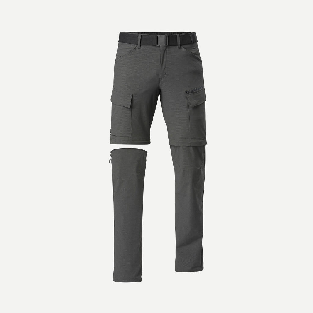 Pánske odopínateľné trekingové nohavice Travel 900 2v1 sivé
