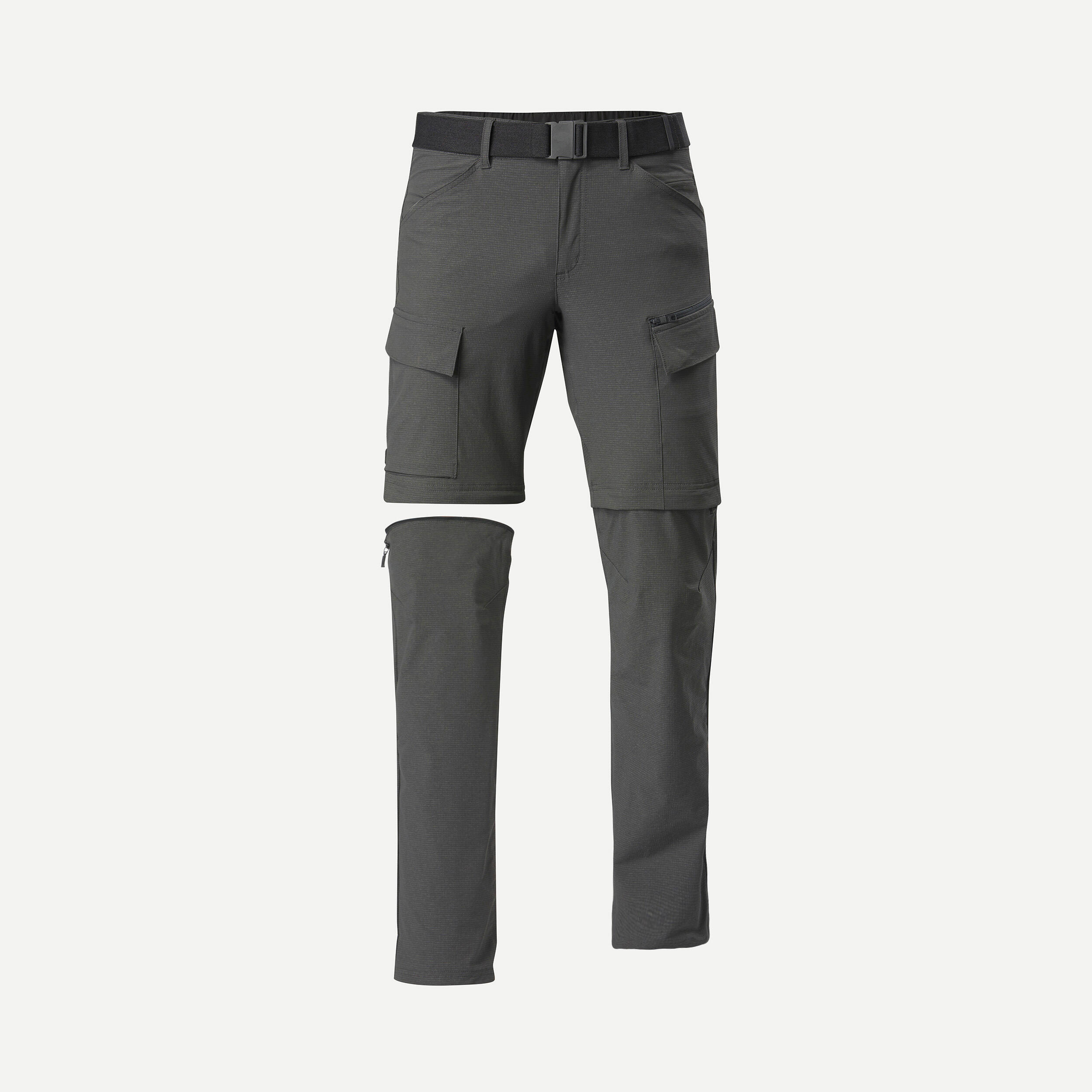 Men's Travel Trekking 2-in-1 Convertible Trousers - TRAVEL 900 MODUL - Grey 8/10