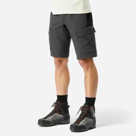 Pantaloneta resistente de trekking para hombre Forclaz MT500 negro