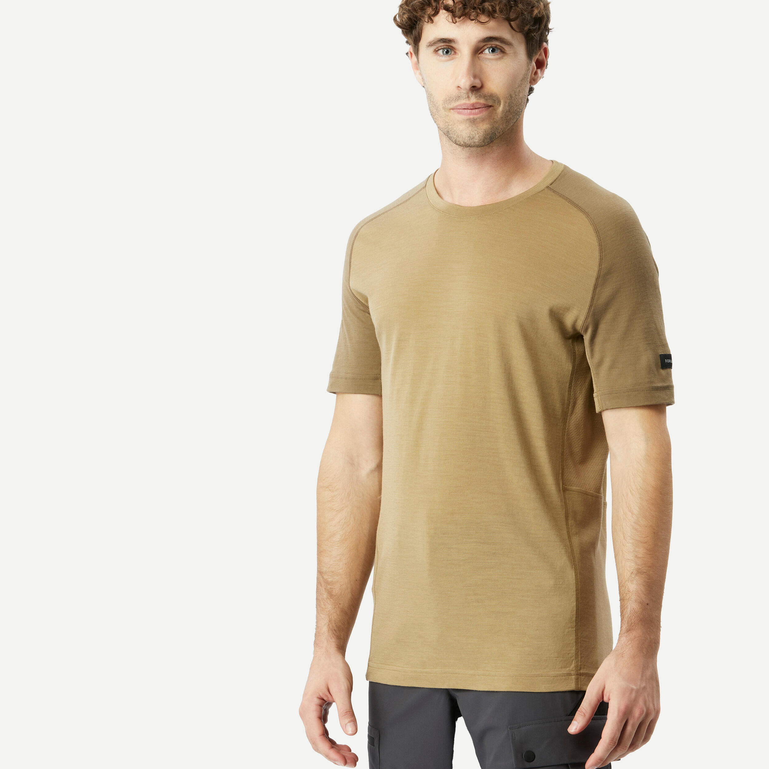 Men's Short-sleeved Merino Wool Trekking T-shirt MT500 1/7
