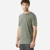 Men’s short-sleeved Merino wool hiking travel t-shirt - TRAVEL 500 khaki