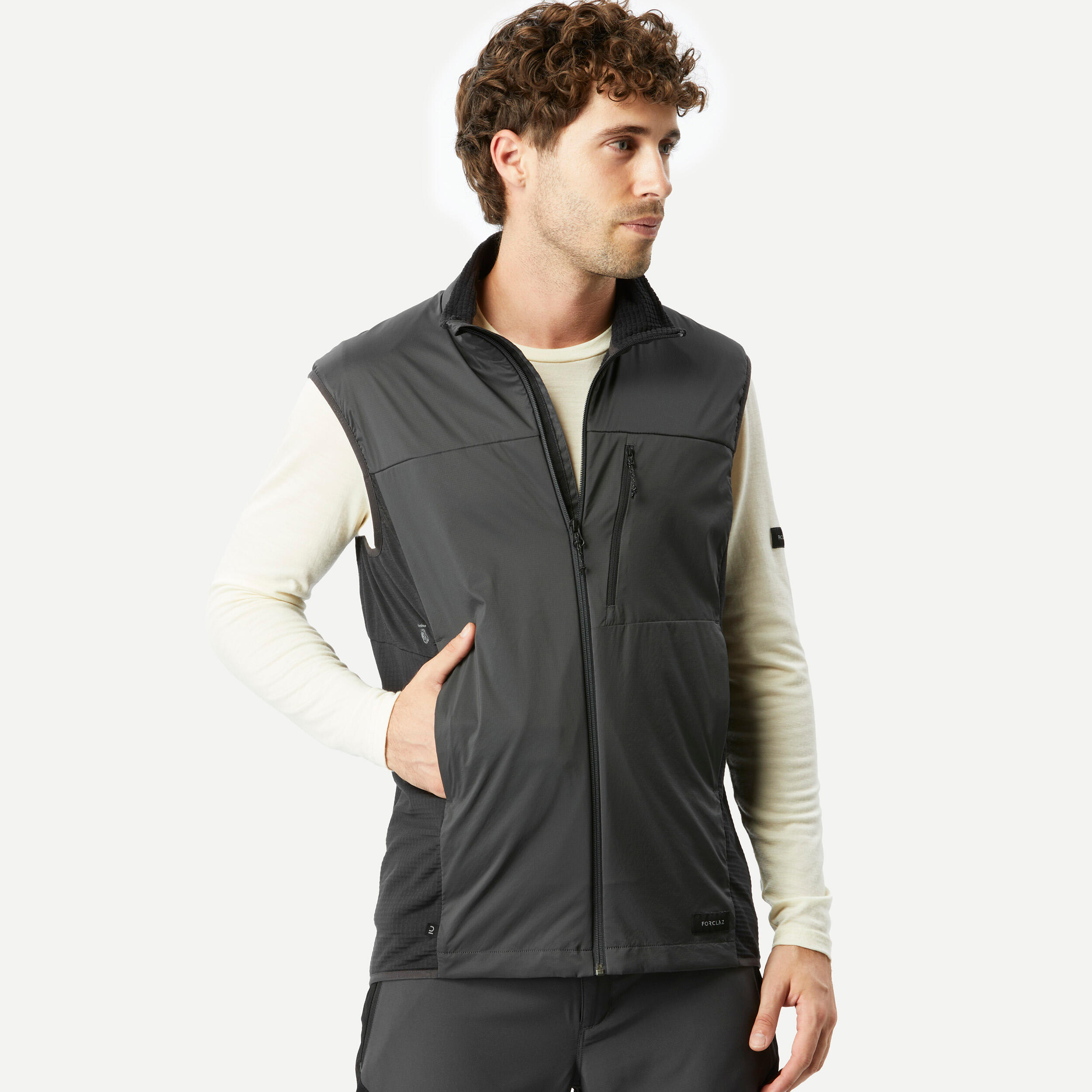 Gilet de trek coupe vent sans manches Homme MT500 FORCLAZ Decathlon