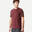 T-shirt lana merinos trekking uomo MT500 WOOL bordeaux