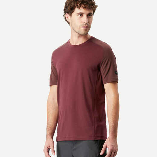 
      Vyriški trumparankoviai žygių marškinėliai su merinosų vilna „MT500“
  