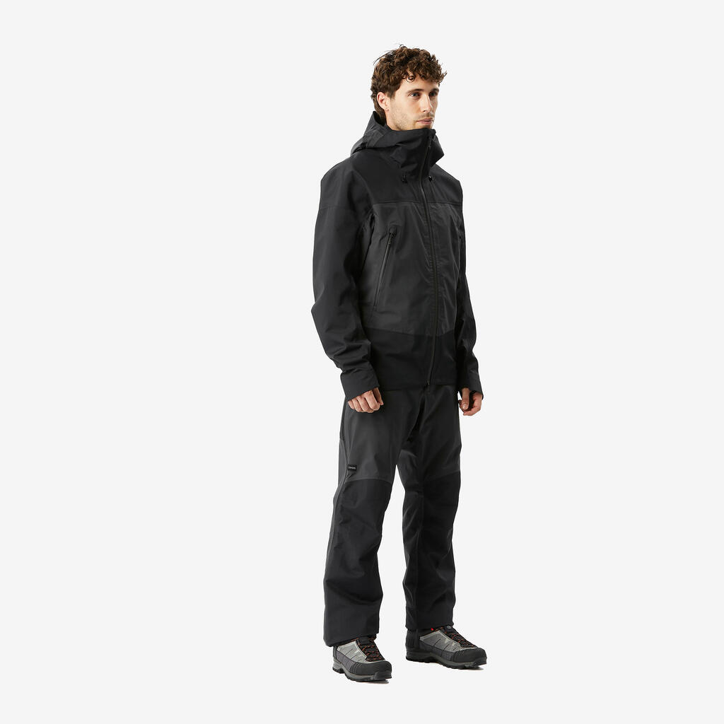 Regenjacke Herren wasserdicht 20.000 mm Wassersäule Trekking - MT900 schwarz 