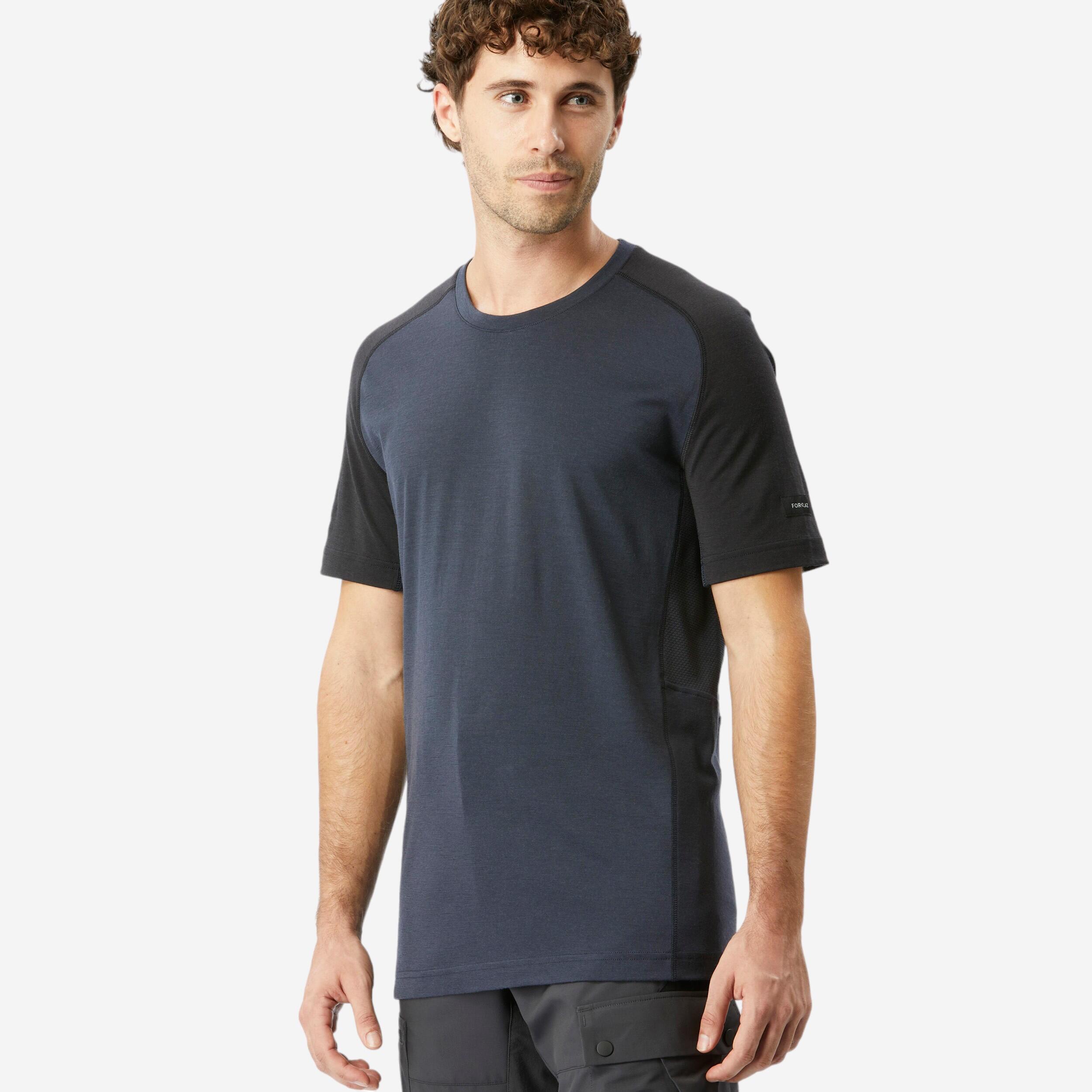 Men's Short-sleeved Merino Wool Trekking T-shirt MT500 2/7
