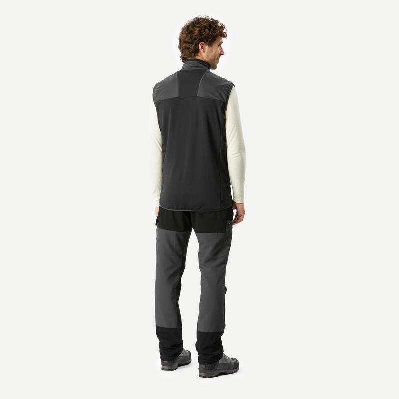 Gilet antivento trekking uomo MT500 WIND nero