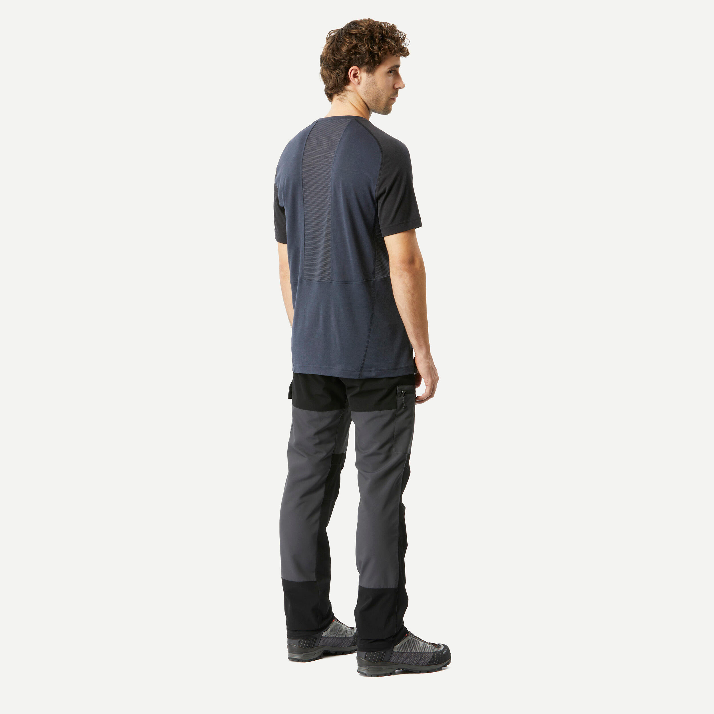 Men's Short-sleeved Merino Wool Trekking T-shirt MT500 4/7