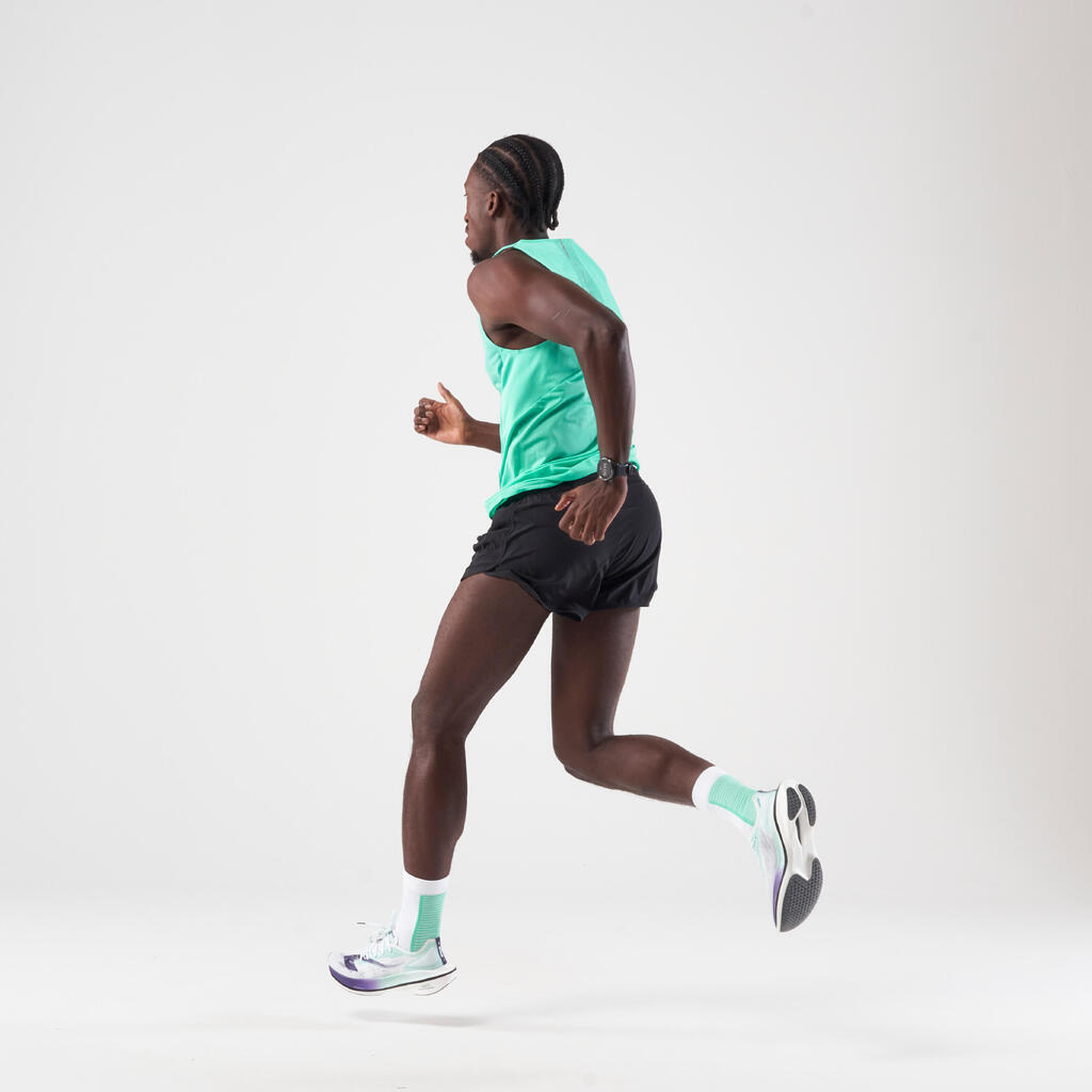 Playera sin mangas de running Hombre - KIPRUN Run Light Verde menta 